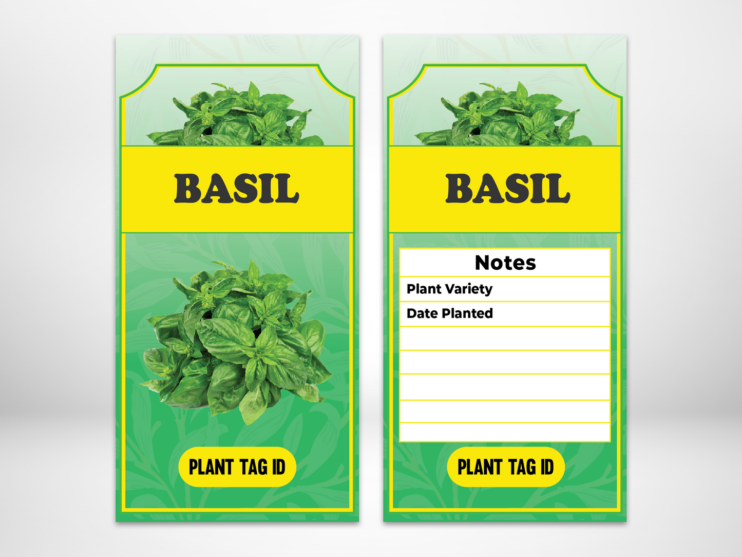 Plant Label Basil - label size 80mm width x 150mm length