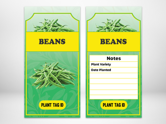 Plant Label Beans - label size 80mm width x 150mm length