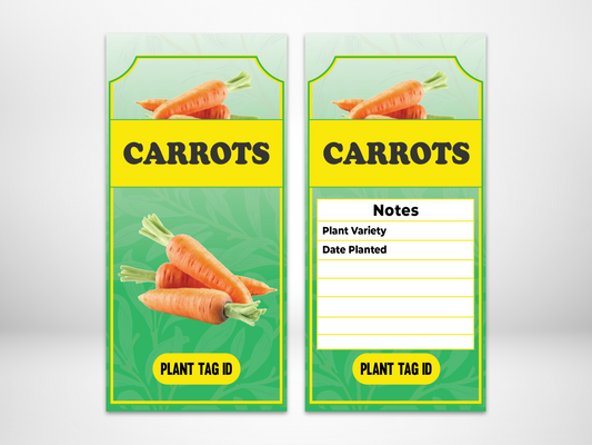 Plant Label Carrots - label size 80mm width x 150mm length