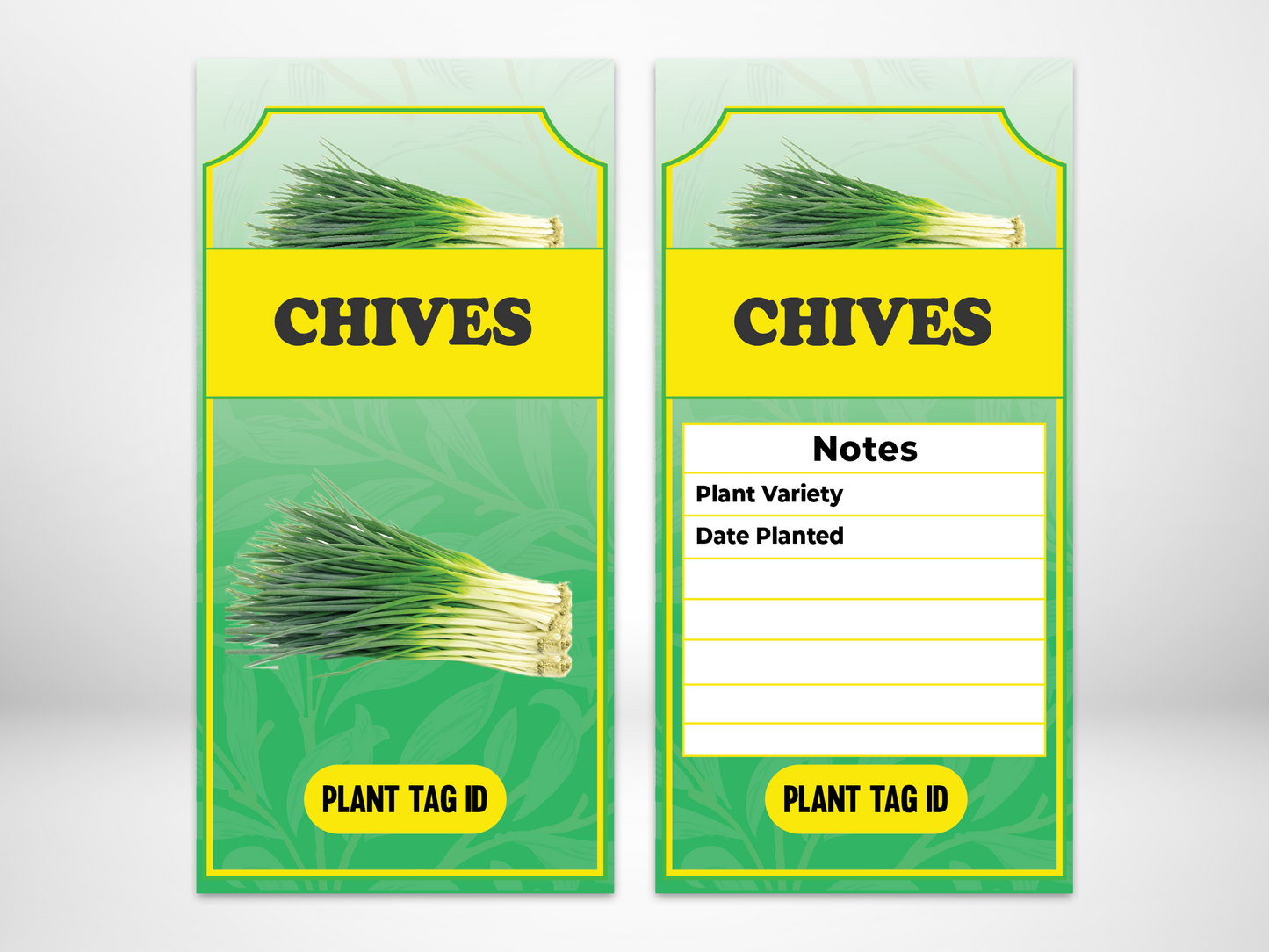 Plant Label Chives - label size 80mm width x 150mm length