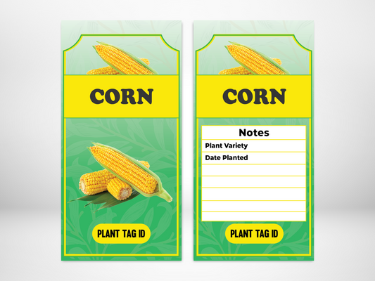 Plant Label Corn - label size 80mm width x 150mm length