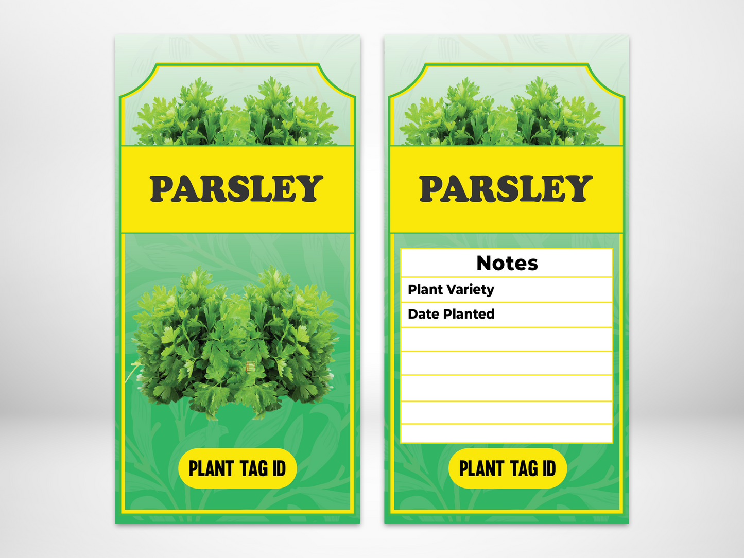 Plant Label Parsley - label size 80mm width x 150mm legth