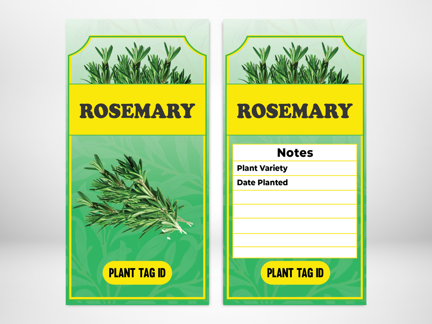 Plant Label Rosemary - label size 80mm x 150mm