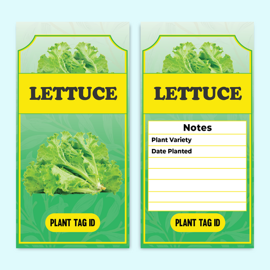 Plant Label Lettuce - Label size 80mm width x 150mm length