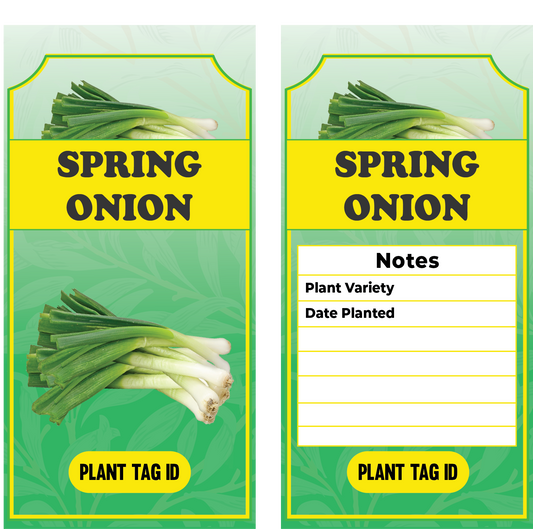 Plant Label Spring Onion - label size 80mm width x 150mm length